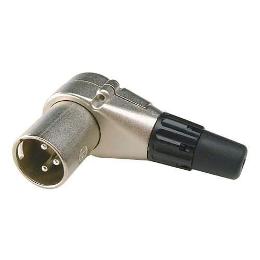 Canon/xlr macho 3pin acodado metalico  