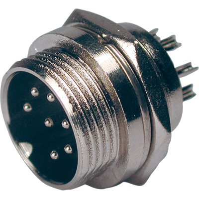 5-1162 conector micrófono para chasis macho 7 pines
