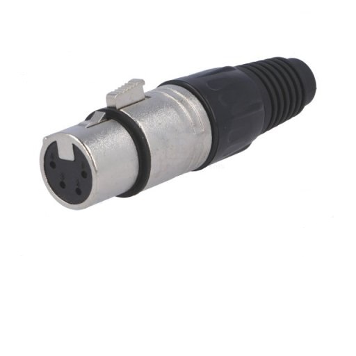 Conector canon/xlr hembra 4 pin 