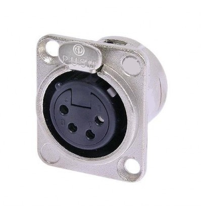 Conector canon/xlr hebra para chasis 4 pin 