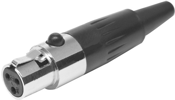 Conector mini xlr 3 pin hembra para soldar