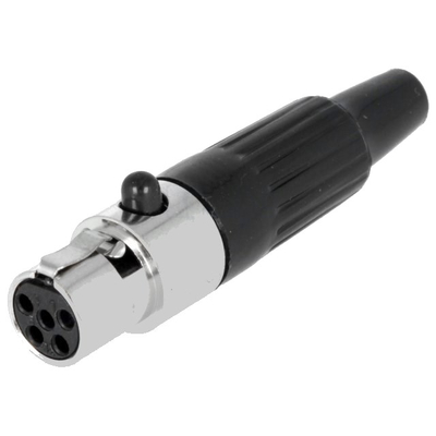 Conector mini xlr 5 pin hembra para soldar