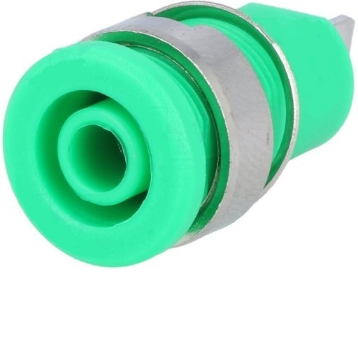 Conector hembra banana de panel 4mm/32a color verde