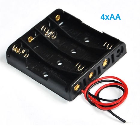 Portapilas 4xaa con cable 15cm 