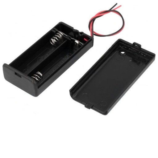 Portapilas 2xaa r6 con cable y tapa
