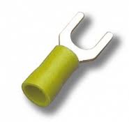 Terminal horquilla preaislado amarillo 5,3mm 