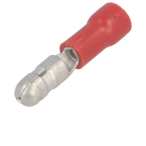 Terminal manguito preaislado rojo 4mm cable 0.5-1.5mm2