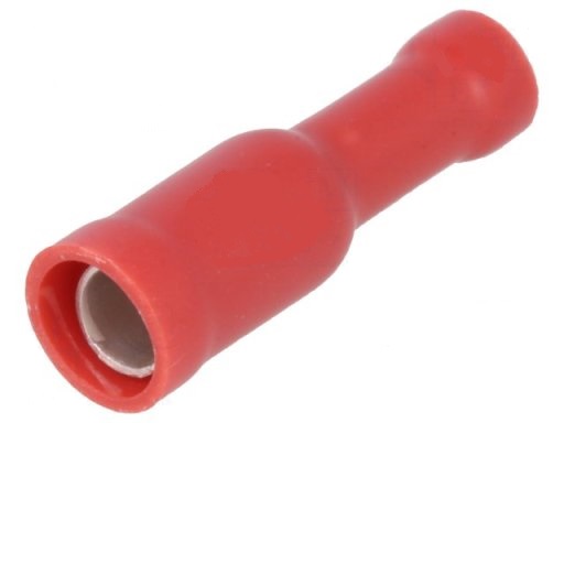  terminal cilindrico hembra 4mm preaislado rojo 0.5-1.5mm2