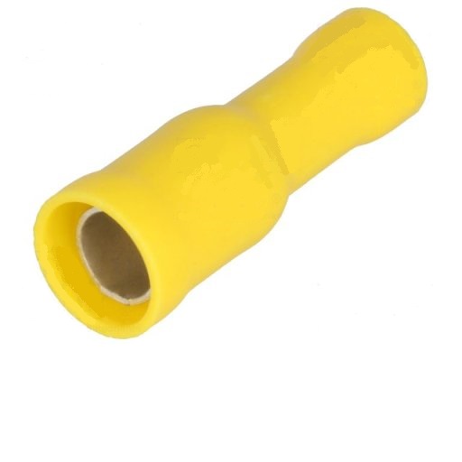  terminal cilindrico hembra 5mm preaislado amarillo 4-6mm2