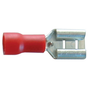 Terminal faston hembra preaislado rojo 1.5/6.3mm 