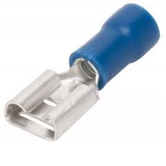 Terminal faston hembra preaislado azul 2.5/6.3mm 