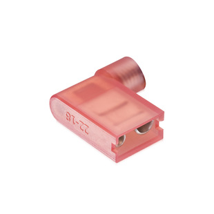 Terminal faston hembra rojo acodado 1.5/6.3mm 