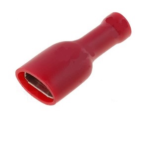 Terminal faston hembra aislado rojo 1.5/6.3mm 