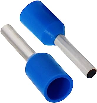 Terminal puntera hueca azul 1.0mm2/awg18, largo:8mm