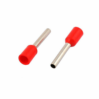 Terminal puntera hueca roja 1.0mm2/awg18, largo:8mm