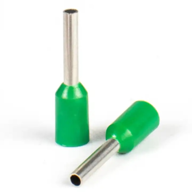 Terminal puntera hueca verde 1.0mm2/awg18, largo:8mm