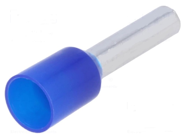 Terminal puntera hueca azul 2.5mm largo: 10mm: 