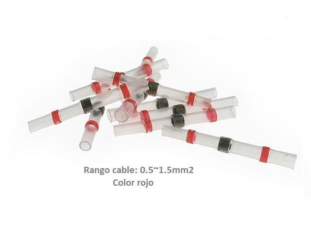 Termorretractil soldable rojo para cable de 0.5~1.5mm
