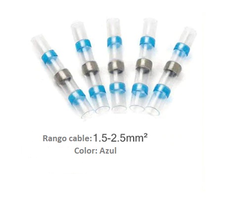 Termorretractil soldable azul para cable de 1.5~2.5mm
