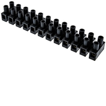 Bloque terminal tornillo negra 6mm 
