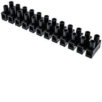 Bloque terminal tornillo negra 16mm 