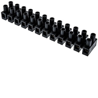 Bloque terminal tornillo negra 25mm 