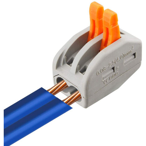 Pct-212 conector rapido 2 vias, 32amp. 1000v, 4mm, naranja 