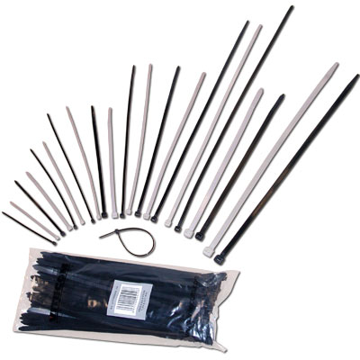 3.6x250mm/100pcs brida nylon negra 