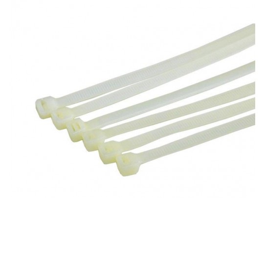 4.8x400mm/100pcs brida nylon transparente 
