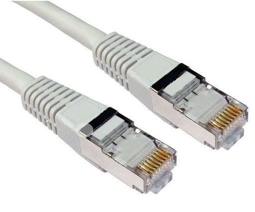 Cable de red cat5e ftp 26awg flexible rj45 t568b 30 metros color gris