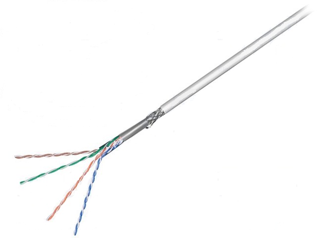 Cable de red s/utp cat5e 4x2  flexible con malla 