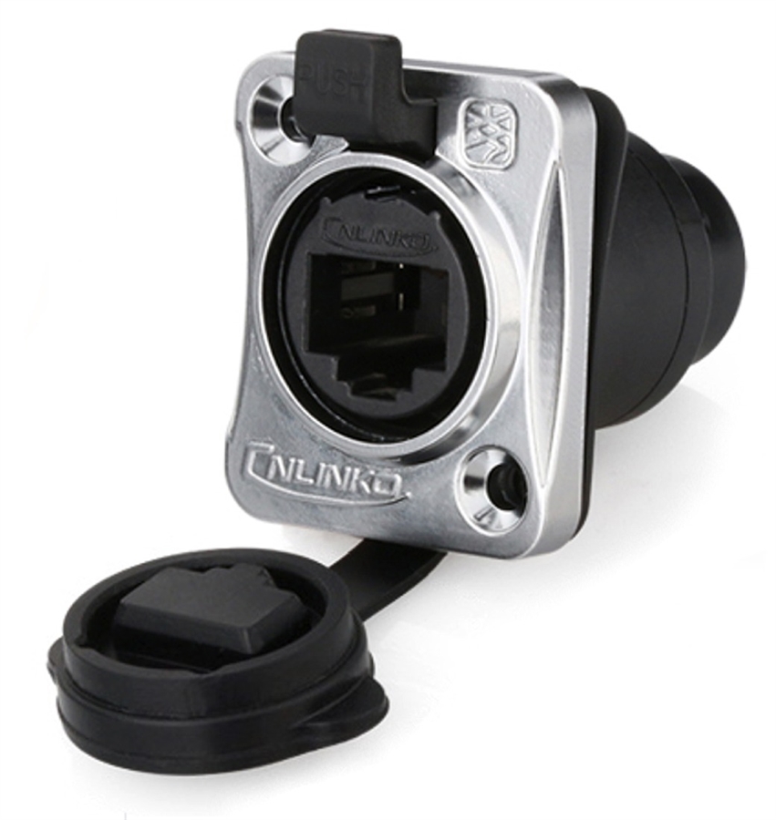 Conector dual rj45 chasis ip65 
