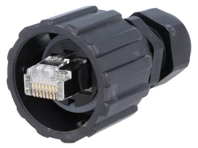 Conector rj45 cat5e macho para 161.1924/h, ip65