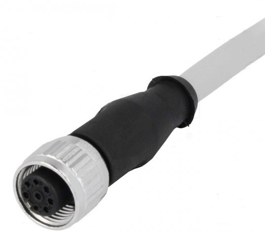 Conector hembra m12 8pin con cable 5mt codigo a-devicenet (harting)