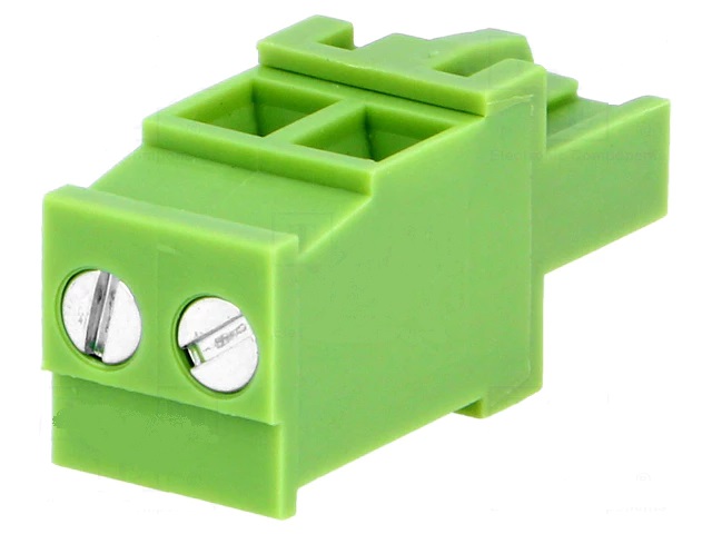 Clema/terminal hembra aerea 2 pin r:5.08mm