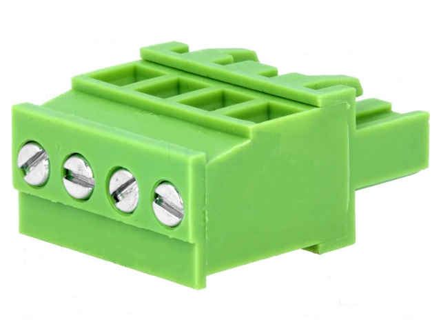 Clema/terminal hembra aerea 4 pin r:5.08mm