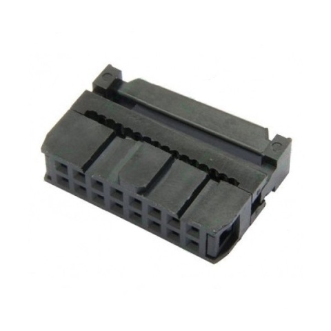 Conector idc hembra doble fila 16 pin  