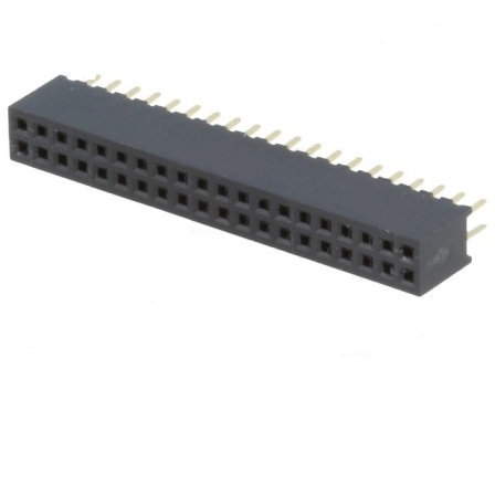 Conector hembra recto de 40pin  2x20pin paso:2.54mm