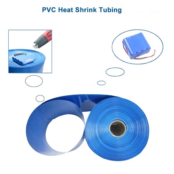 Pvc termorretractil 1 metro 120mm para 2 filas baterias 18650 