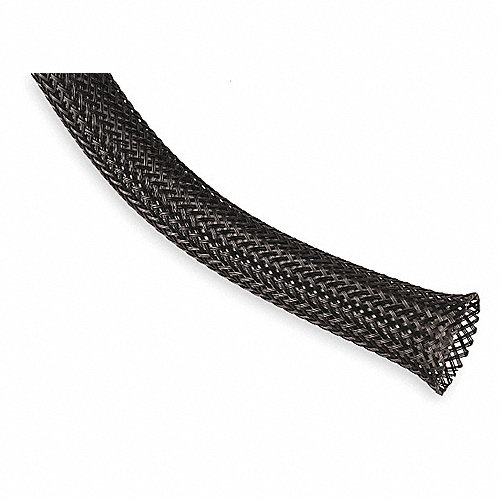 Funda trenzada poliester pet  ø:3.2~7mm color negro (precio por metro)