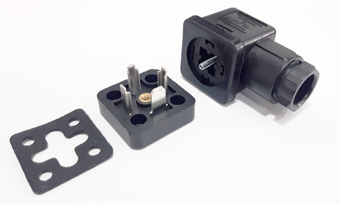 Din43650 kit conector mpm de valvula, formato a, 18mm, 4 pin, 16amp.