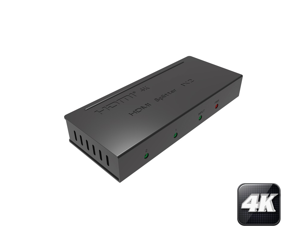 Divisor / splitter hdmi 4k 1x2 (1 entrada a 2 salidas) hdcp