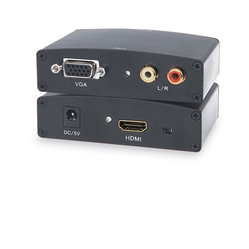 Conversor hdmi a vga + audio profesional