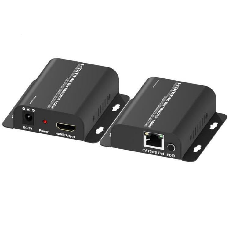 Comversor hdmi 1.4v 4k a lan cat6 100 metros (kit emisor y receptor)