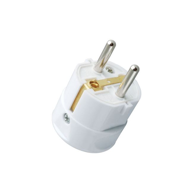 Clavija enchufe shucko 16amp. blanca