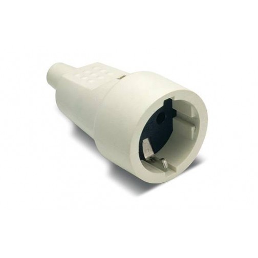 Base aerea de goma 10/16amp. blanca
