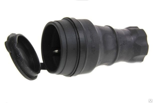 Base hembra aerea 16a de goma con tapa ip44