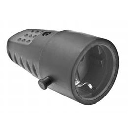 Base goma industrial 16a ip44 negra