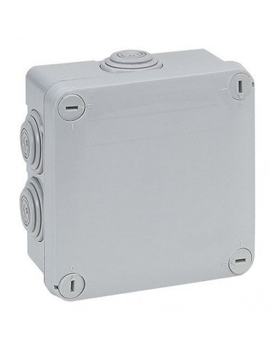 Caja estanca  superficie 100x100x50mm, ip56, gris, tapa de tornillos