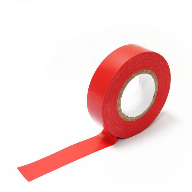 Cinta aislante autoextinguible  20mtx19mm  rojo 